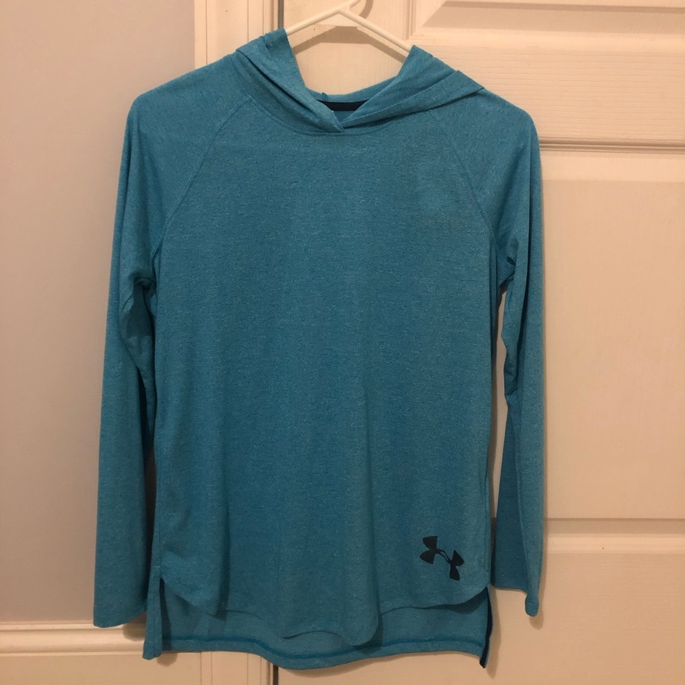 Under Armour Girls Heatgear Hooded Shirt New with Tags